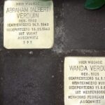 SE Professor update: Stumbling on social innovations in Europe Two brass memorial plaques embedded in a cobblestone surface, commemorating Abraham (Albert) Verduin and Wanda Verduin. The plaques detail their arrests, deportations, and, in Wanda's case, her murder at Auschwitz during World War II.
