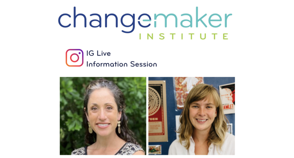 Changemaker Institute Q+A Instagram live sessions 10/17 + 10/23